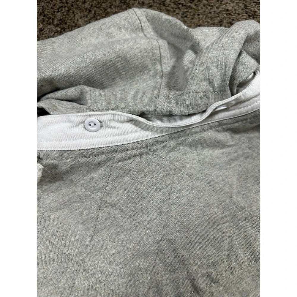 Vintage Polo Ralph Lauren Men's Rugby Gray Long‎ Sleeve Detached Hood Sz Large